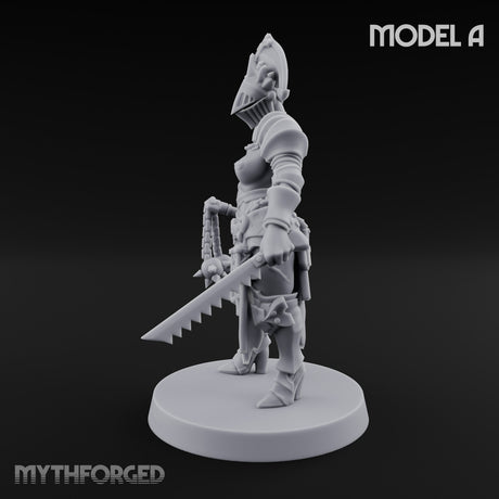 Spike Helmed Mace Swinging Anointed Warrior A Miniature for Dungeons and Dragons, Pathfinder or other TTRPGs
