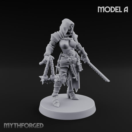 Spike Helmed Mace Swinging Anointed Warrior A Miniature for Dungeons and Dragons, Pathfinder or other TTRPGs