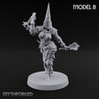 Spike Helmed Mace Swinging Anointed Warrior B Miniature for Dungeons and Dragons, Pathfinder or other TTRPGs