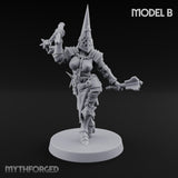 Spike Helmed Mace Swinging Anointed Warrior B Miniature for Dungeons and Dragons, Pathfinder or other TTRPGs