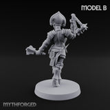 Spike Helmed Mace Swinging Anointed Warrior B Miniature for Dungeons and Dragons, Pathfinder or other TTRPGs