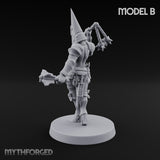 Spike Helmed Mace Swinging Anointed Warrior B Miniature for Dungeons and Dragons, Pathfinder or other TTRPGs