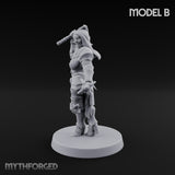 Spike Helmed Mace Swinging Anointed Warrior B Miniature for Dungeons and Dragons, Pathfinder or other TTRPGs