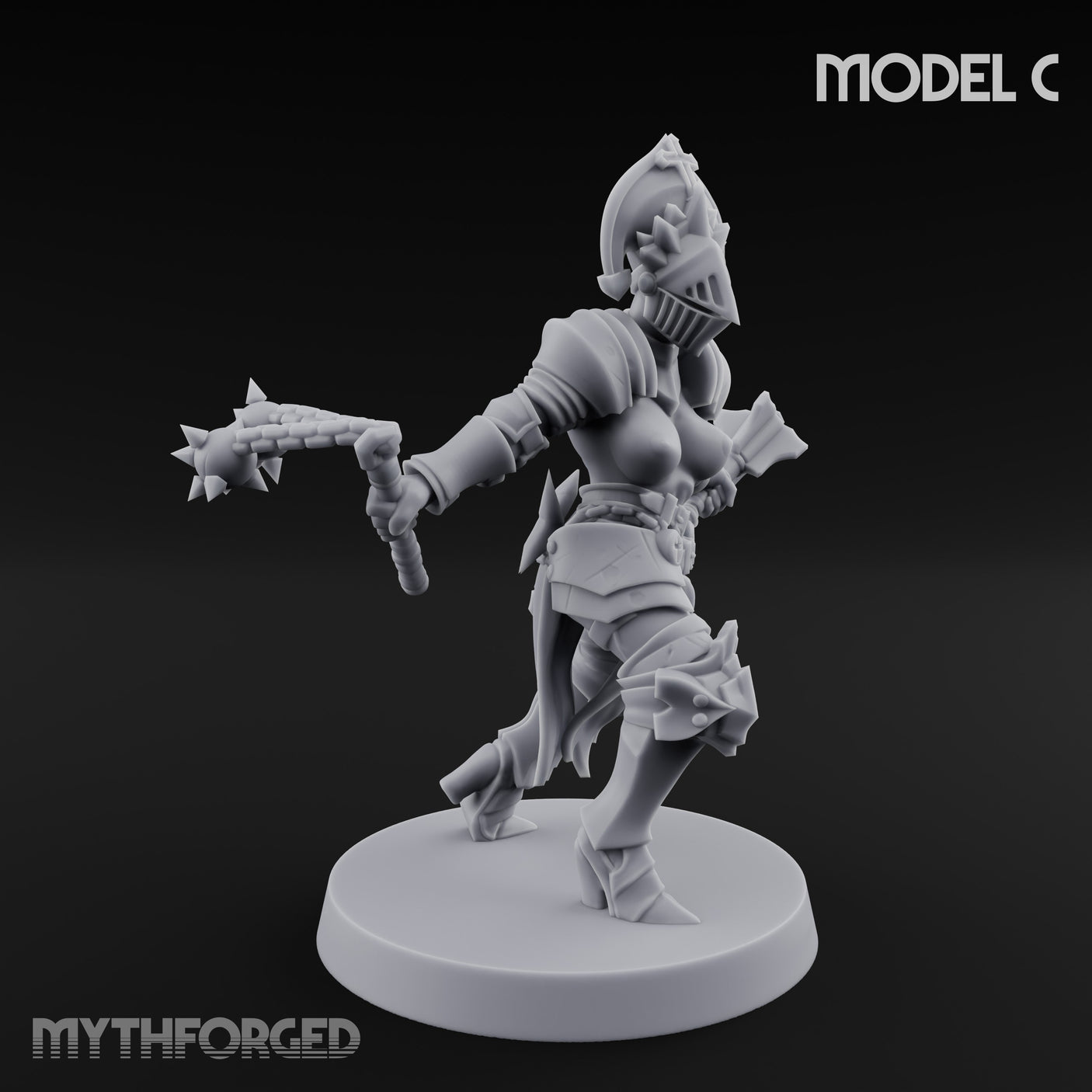 Spike Helmed Mace Swinging Anointed Warrior C gallery 12