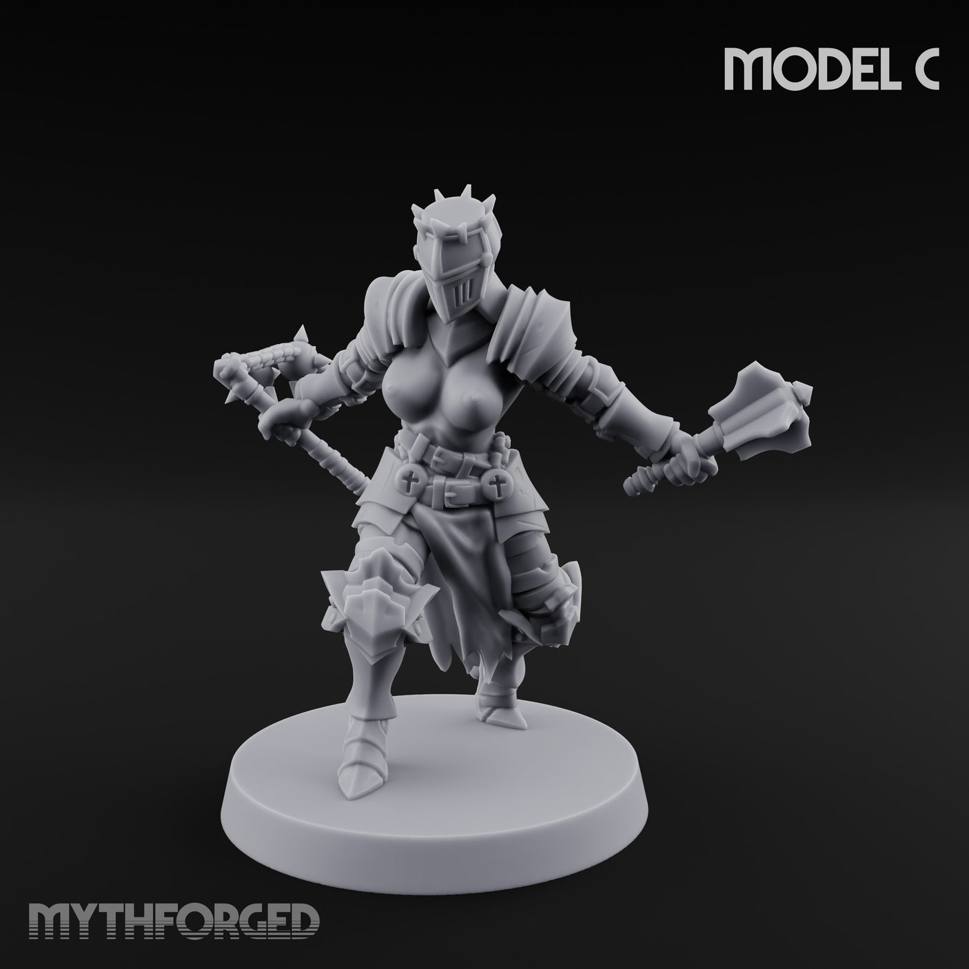 Spike Helmed Mace Swinging Anointed Warrior C gallery 2