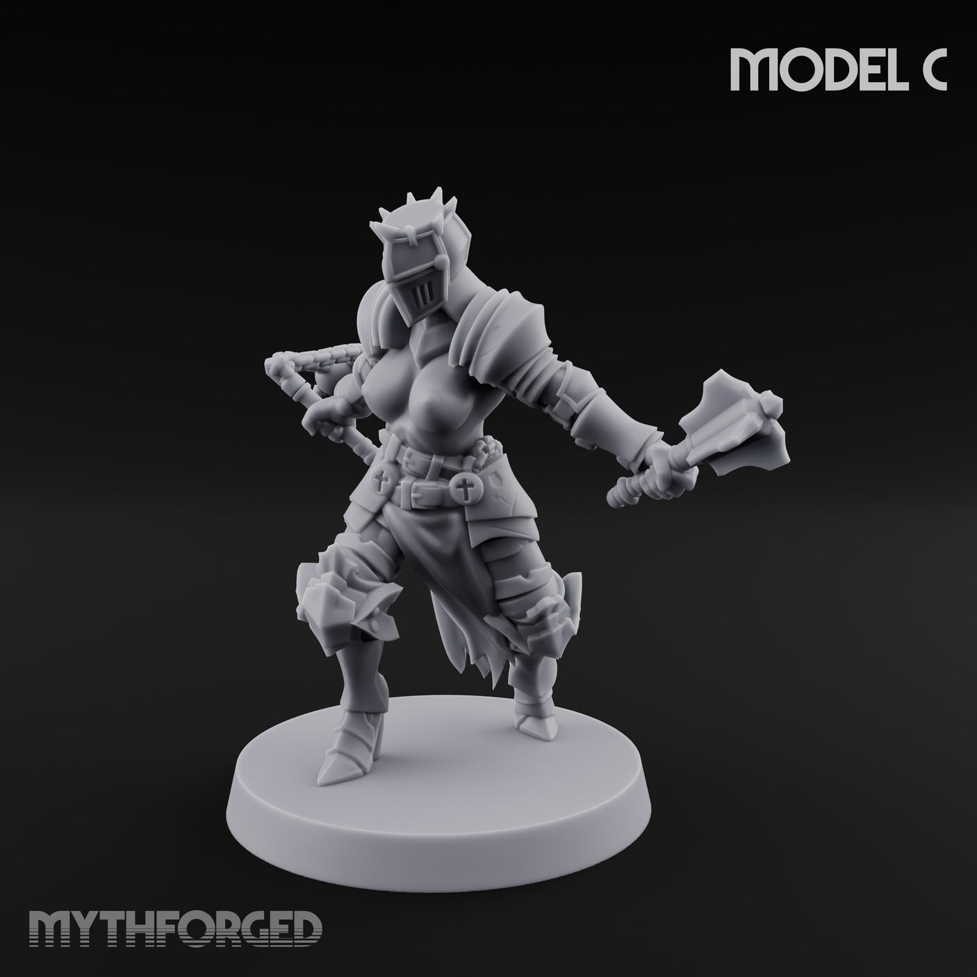 Spike Helmed Mace Swinging Anointed Warrior C gallery 34