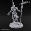 Spike Helmed Mace Swinging Anointed Warrior D Miniature for Dungeons and Dragons, Pathfinder or other TTRPGs