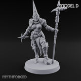 Spike Helmed Mace Swinging Anointed Warrior D Miniature for Dungeons and Dragons, Pathfinder or other TTRPGs