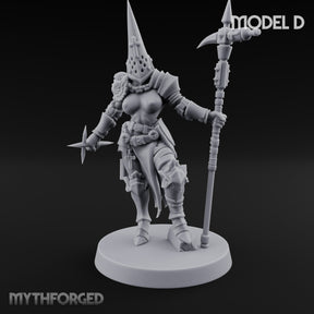 Spike Helmed Mace Swinging Anointed Warrior D Miniature for Dungeons and Dragons, Pathfinder or other TTRPGs