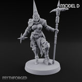 Spike Helmed Mace Swinging Anointed Warrior D Miniature for Dungeons and Dragons, Pathfinder or other TTRPGs