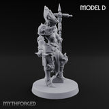 Spike Helmed Mace Swinging Anointed Warrior D Miniature for Dungeons and Dragons, Pathfinder or other TTRPGs