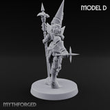Spike Helmed Mace Swinging Anointed Warrior D Miniature for Dungeons and Dragons, Pathfinder or other TTRPGs