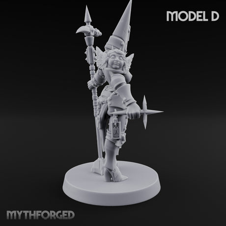 Spike Helmed Mace Swinging Anointed Warrior D Miniature for Dungeons and Dragons, Pathfinder or other TTRPGs