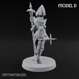 Spike Helmed Mace Swinging Anointed Warrior D Miniature for Dungeons and Dragons, Pathfinder or other TTRPGs