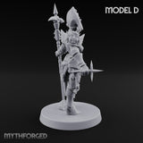 Spike Helmed Mace Swinging Anointed Warrior D Miniature for Dungeons and Dragons, Pathfinder or other TTRPGs