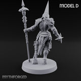 Spike Helmed Mace Swinging Anointed Warrior D Miniature for Dungeons and Dragons, Pathfinder or other TTRPGs