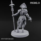 Spike Helmed Mace Swinging Anointed Warrior D Miniature for Dungeons and Dragons, Pathfinder or other TTRPGs