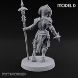 Spike Helmed Mace Swinging Anointed Warrior D Miniature for Dungeons and Dragons, Pathfinder or other TTRPGs
