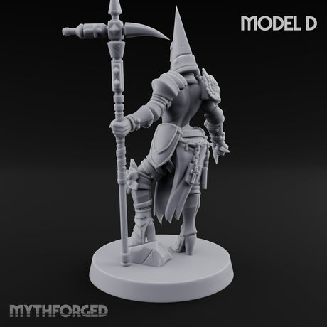 Spike Helmed Mace Swinging Anointed Warrior D Miniature for Dungeons and Dragons, Pathfinder or other TTRPGs