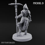Spike Helmed Mace Swinging Anointed Warrior D Miniature for Dungeons and Dragons, Pathfinder or other TTRPGs