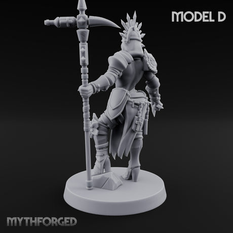 Spike Helmed Mace Swinging Anointed Warrior D Miniature for Dungeons and Dragons, Pathfinder or other TTRPGs