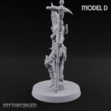 Spike Helmed Mace Swinging Anointed Warrior D Miniature for Dungeons and Dragons, Pathfinder or other TTRPGs