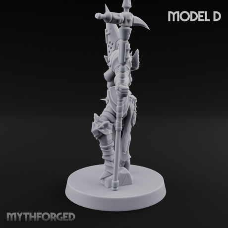 Spike Helmed Mace Swinging Anointed Warrior D Miniature for Dungeons and Dragons, Pathfinder or other TTRPGs