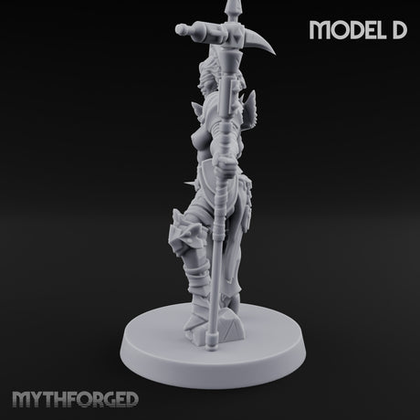 Spike Helmed Mace Swinging Anointed Warrior D Miniature for Dungeons and Dragons, Pathfinder or other TTRPGs