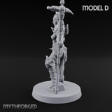 Spike Helmed Mace Swinging Anointed Warrior D Miniature for Dungeons and Dragons, Pathfinder or other TTRPGs