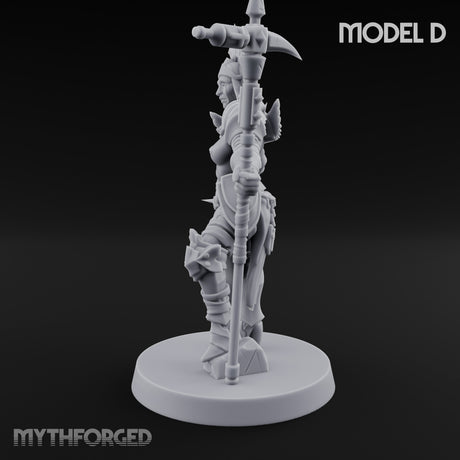 Spike Helmed Mace Swinging Anointed Warrior D Miniature for Dungeons and Dragons, Pathfinder or other TTRPGs