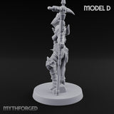Spike Helmed Mace Swinging Anointed Warrior D Miniature for Dungeons and Dragons, Pathfinder or other TTRPGs