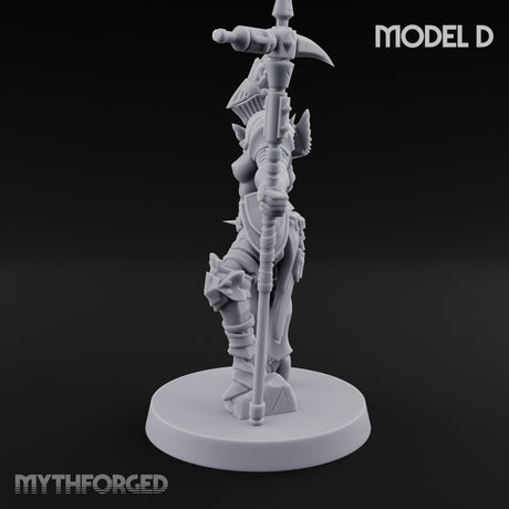 Spike Helmed Mace Swinging Anointed Warrior D Miniature for Dungeons and Dragons, Pathfinder or other TTRPGs