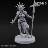 Spike Helmed Mace Swinging Anointed Warrior D Miniature for Dungeons and Dragons, Pathfinder or other TTRPGs