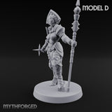 Spike Helmed Mace Swinging Anointed Warrior D Miniature for Dungeons and Dragons, Pathfinder or other TTRPGs