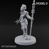 Spike Helmed Mace Swinging Anointed Warrior D Miniature for Dungeons and Dragons, Pathfinder or other TTRPGs