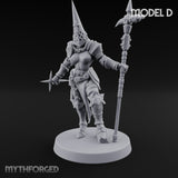 Spike Helmed Mace Swinging Anointed Warrior D Miniature for Dungeons and Dragons, Pathfinder or other TTRPGs