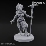 Spike Helmed Mace Swinging Anointed Warrior D Miniature for Dungeons and Dragons, Pathfinder or other TTRPGs