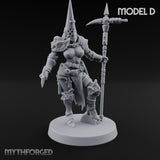 Spike Helmed Mace Swinging Anointed Warrior D Miniature for Dungeons and Dragons, Pathfinder or other TTRPGs