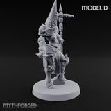 Spike Helmed Mace Swinging Anointed Warrior D Miniature for Dungeons and Dragons, Pathfinder or other TTRPGs