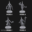 Spike Helmed Mace Swinging Anointed Warriors Miniature for Dungeons and Dragons, Pathfinder or other TTRPGs