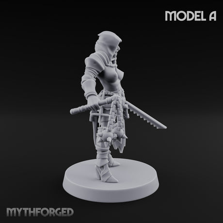 Spike Helmed Mace Swinging Anointed Warriors Miniature for Dungeons and Dragons, Pathfinder or other TTRPGs