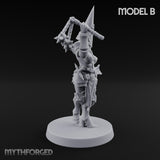Spike Helmed Mace Swinging Anointed Warriors Miniature for Dungeons and Dragons, Pathfinder or other TTRPGs