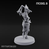 Spike Helmed Mace Swinging Anointed Warriors Miniature for Dungeons and Dragons, Pathfinder or other TTRPGs