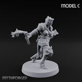 Spike Helmed Mace Swinging Anointed Warriors Miniature for Dungeons and Dragons, Pathfinder or other TTRPGs