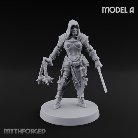 Spike Helmed Weapon Wielding Stigmatic Nun A — Hood