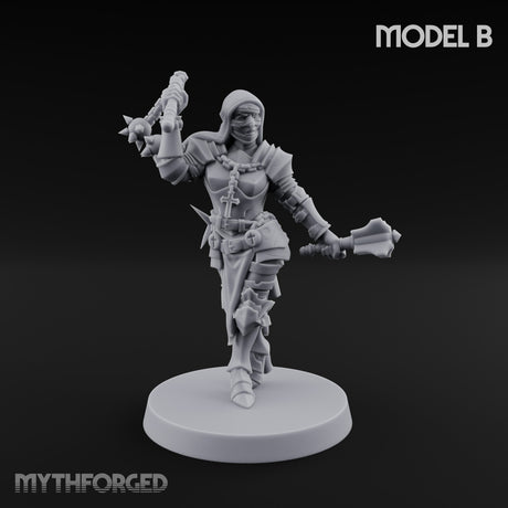 Spike Helmed Weapon Wielding Stigmatic Nun B — Hood
