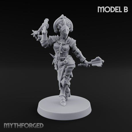 Spike Helmed Weapon Wielding Stigmatic Nun B — Knight