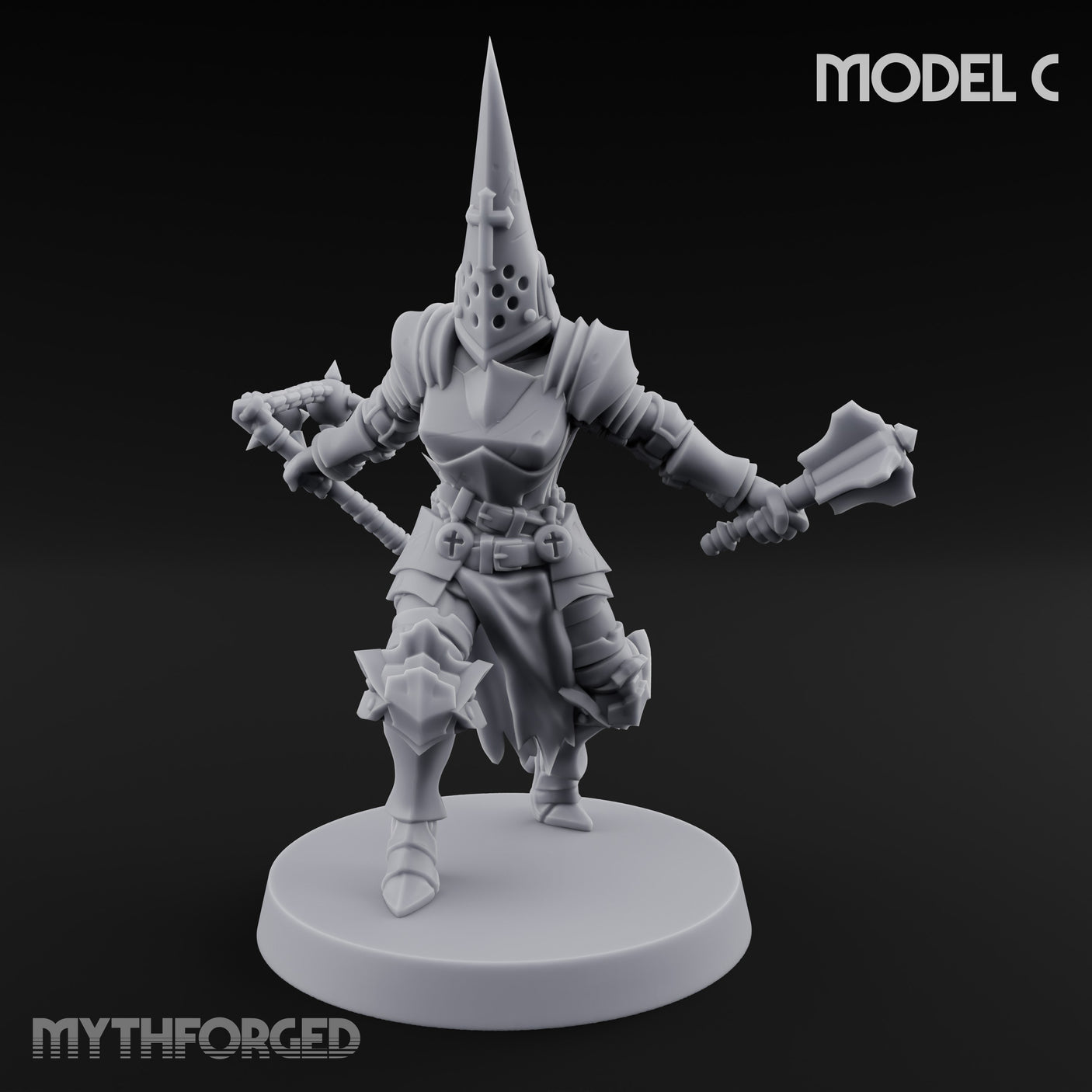 Spike Helmed Weapon Wielding Stigmatic Nun C gallery 1