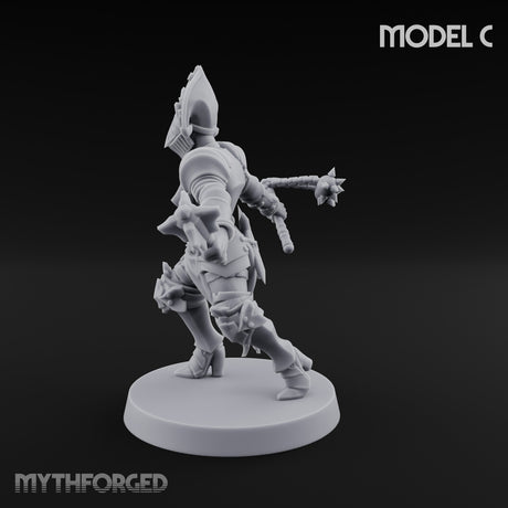 Spike Helmed Weapon Wielding Stigmatic Nun C gallery 28