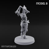 Spike Helmed Weapon Wielding Stigmatic Nuns Miniature for Dungeons and Dragons, Pathfinder or other TTRPGs